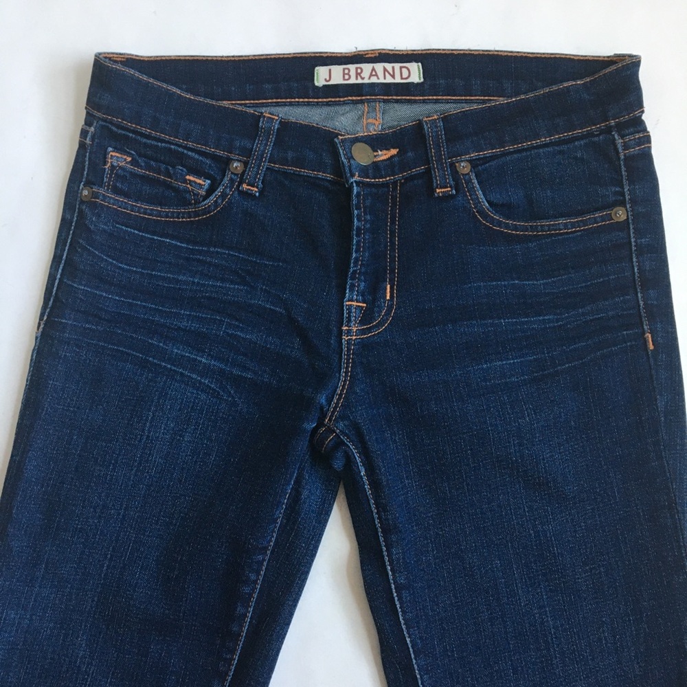 J Brand Straight Leg Ink Dark Wash Blue Denim Jeans 27 - Picture 16 of 17